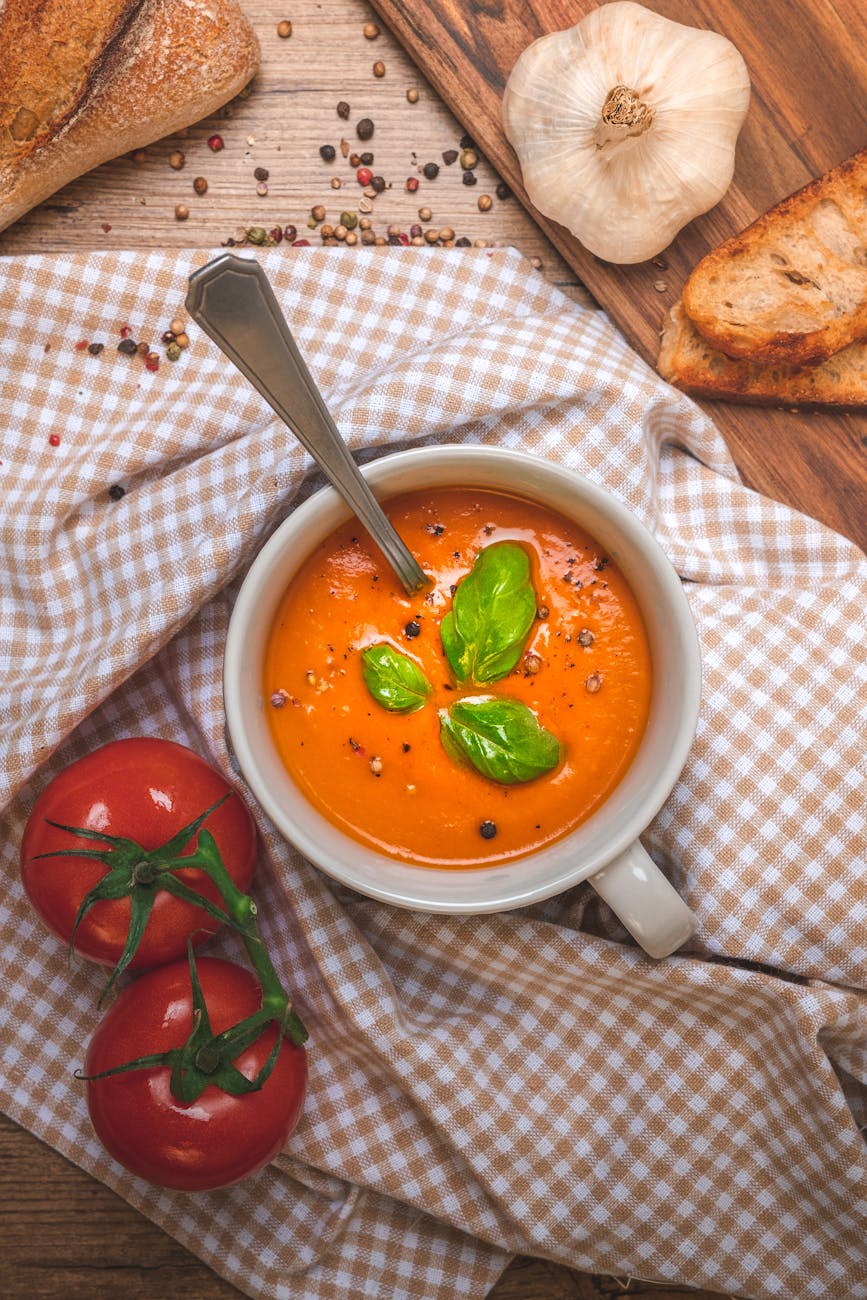 a creamy tomato soup